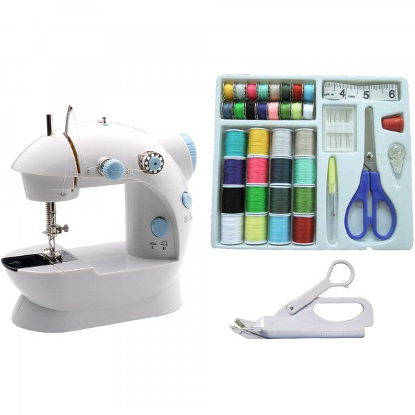 Portable sewing machine with sewing kit and electric scissors LSS Portable sewing machine with sewing kit and electric scissors LSS
