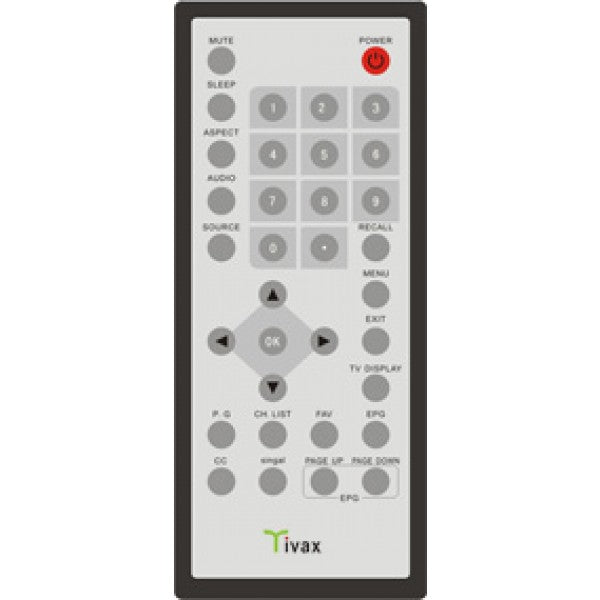 Remote control for portable TV HiRez7 & HiRez9
